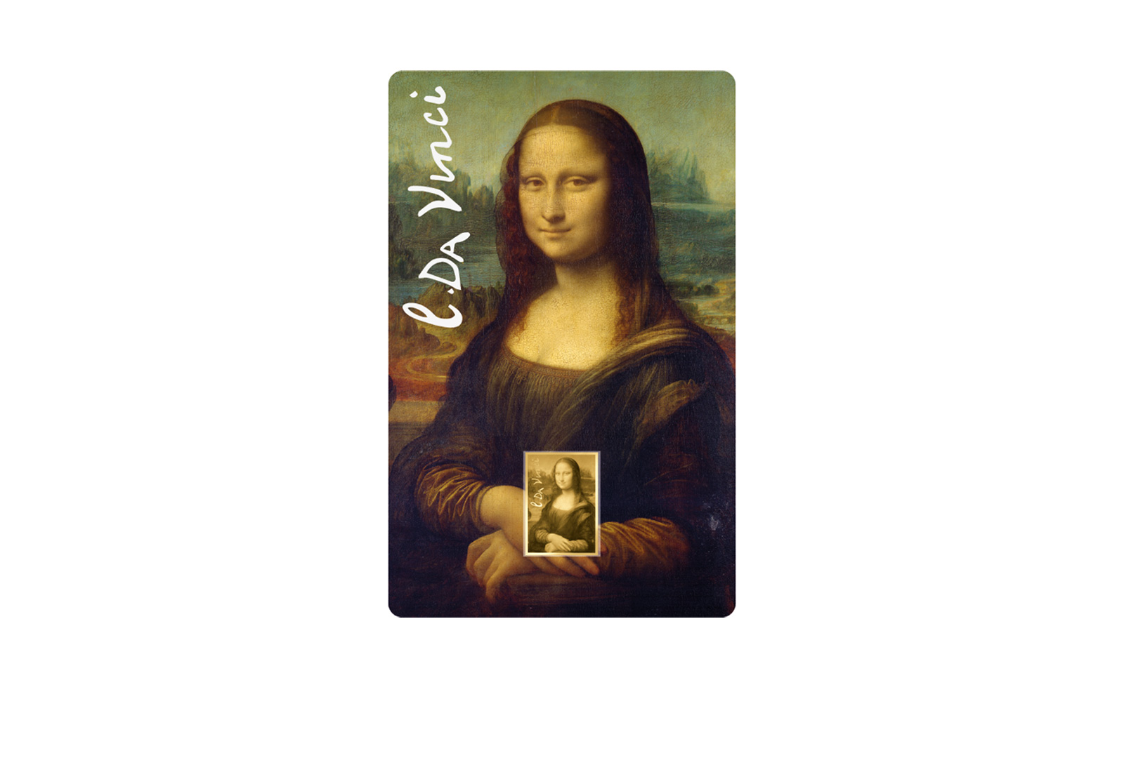 Goldmünze Motiv "Mona Lisa - Leonardo da Vinci" Coincard 999/1000 Gold Geschenk
