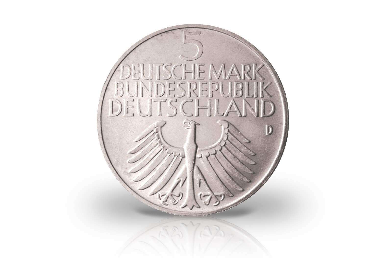 5-DM-Silbermünze 1952 BRD - Germanisches Museum - Jaeger-Nr. 388