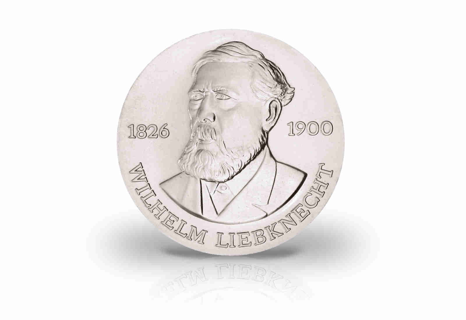 20 Mark Gedenkmünze 1976 DDR Wilhelm Liebknecht Jaeger-Nr. 1561
