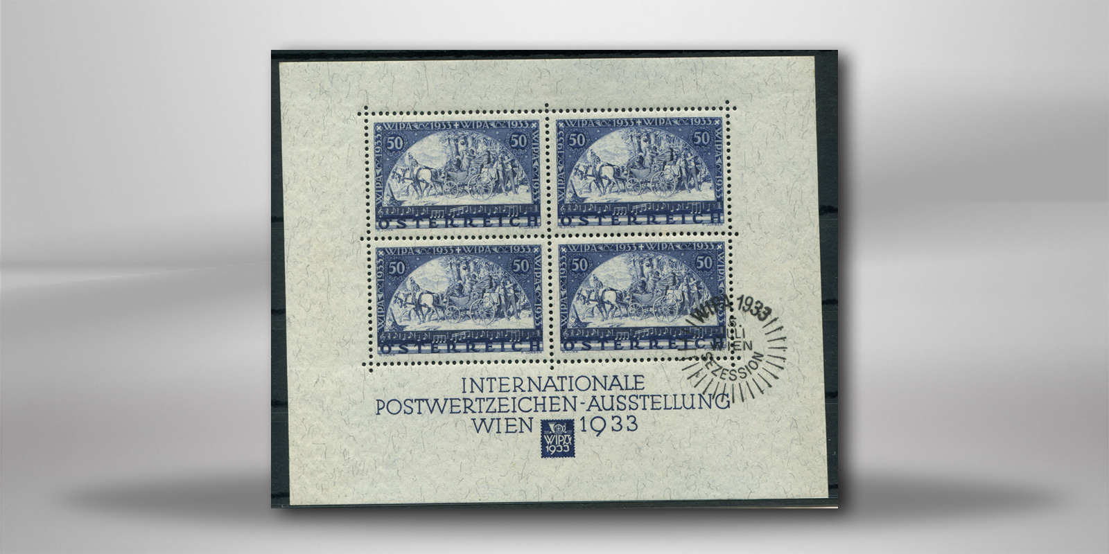 WIPA Block Österreich 1933 Block 1 gestempelt