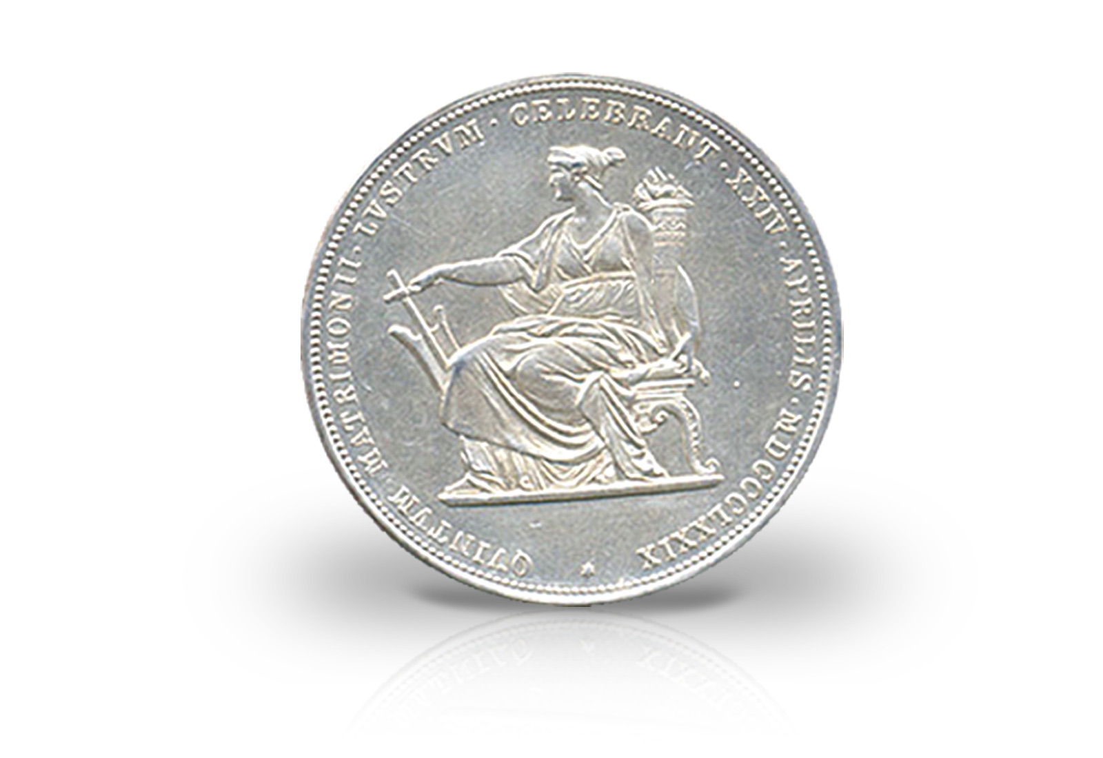 Doppelgulden 1879 Österreich Silberhochzeit des Kaisers