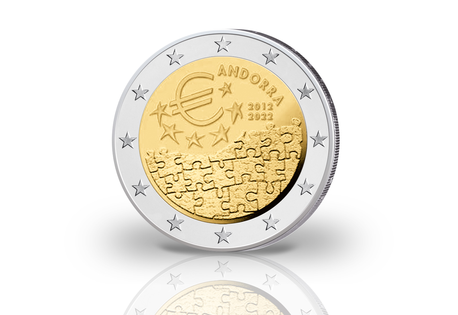 2 Euro Andorra 2022 10 Jahre Inkrafttreten der Währungsvereinbarung zwischen Andorra und der EU st