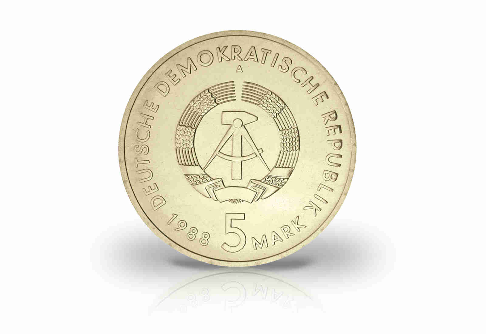 5 Mark Gedenkmünze 1988 DDR Überseehafen Rostock Jaeger-Nr. 1619