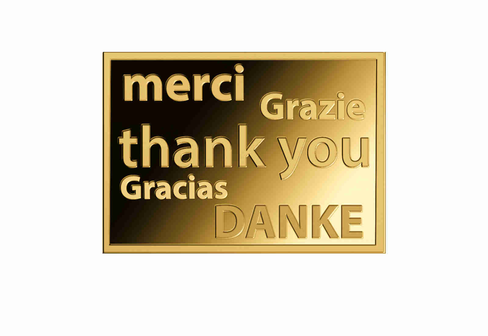 Goldmünze Motiv "Dankeschön" Coincard 999/1000 Gold Geschenk
