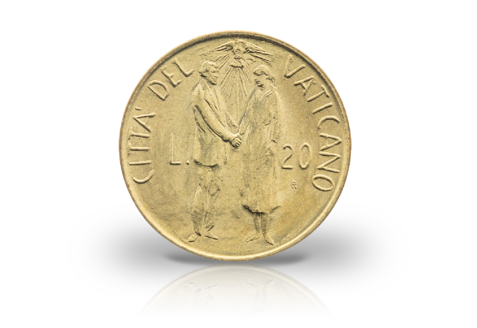 20 Lire 1982 Vatikan Papst Johannes Paul II. Die Hochzeit