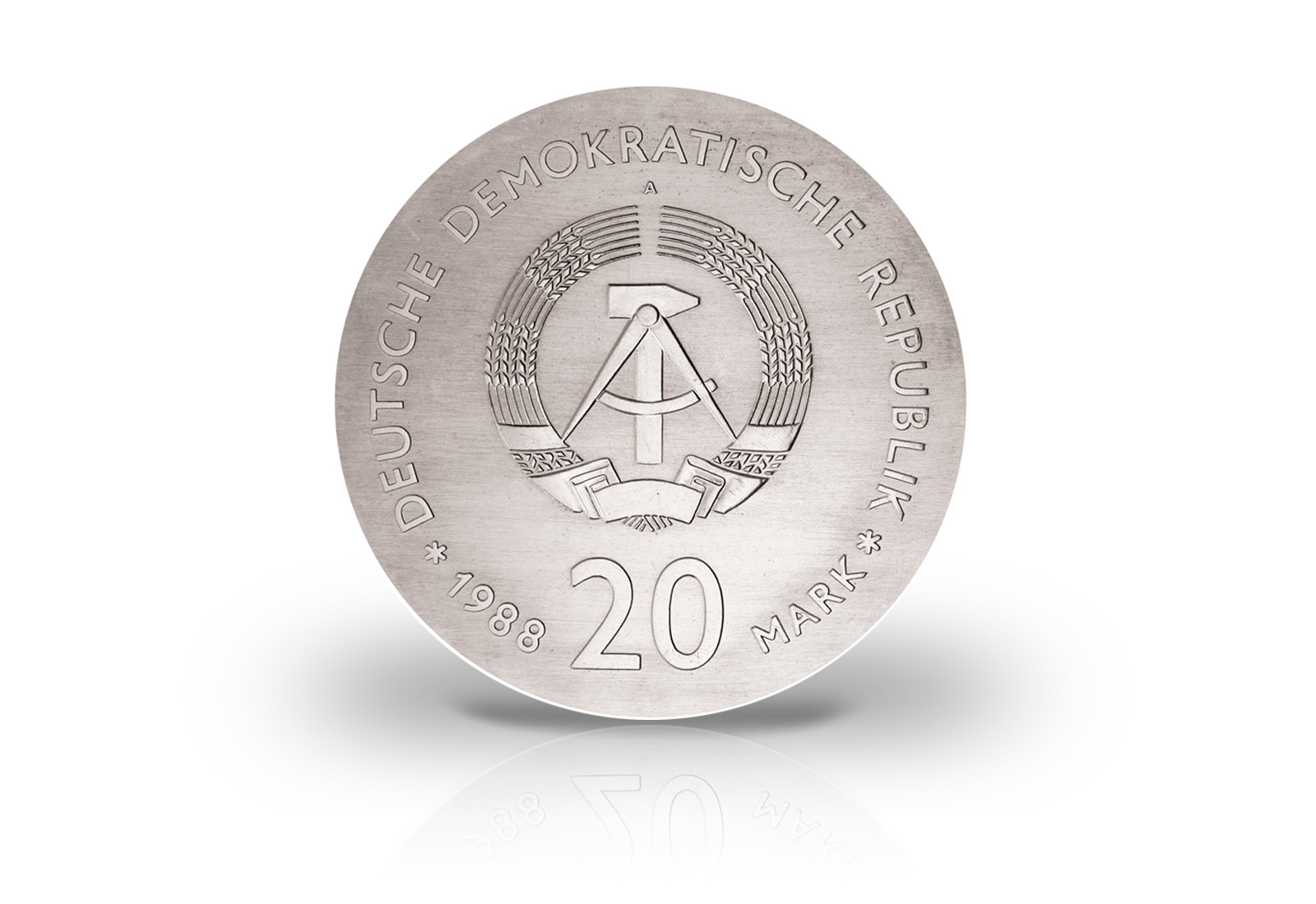 20 Mark Gedenkmünze 1988  DDR Carl Zeiss Jaeger-Nr. 1621