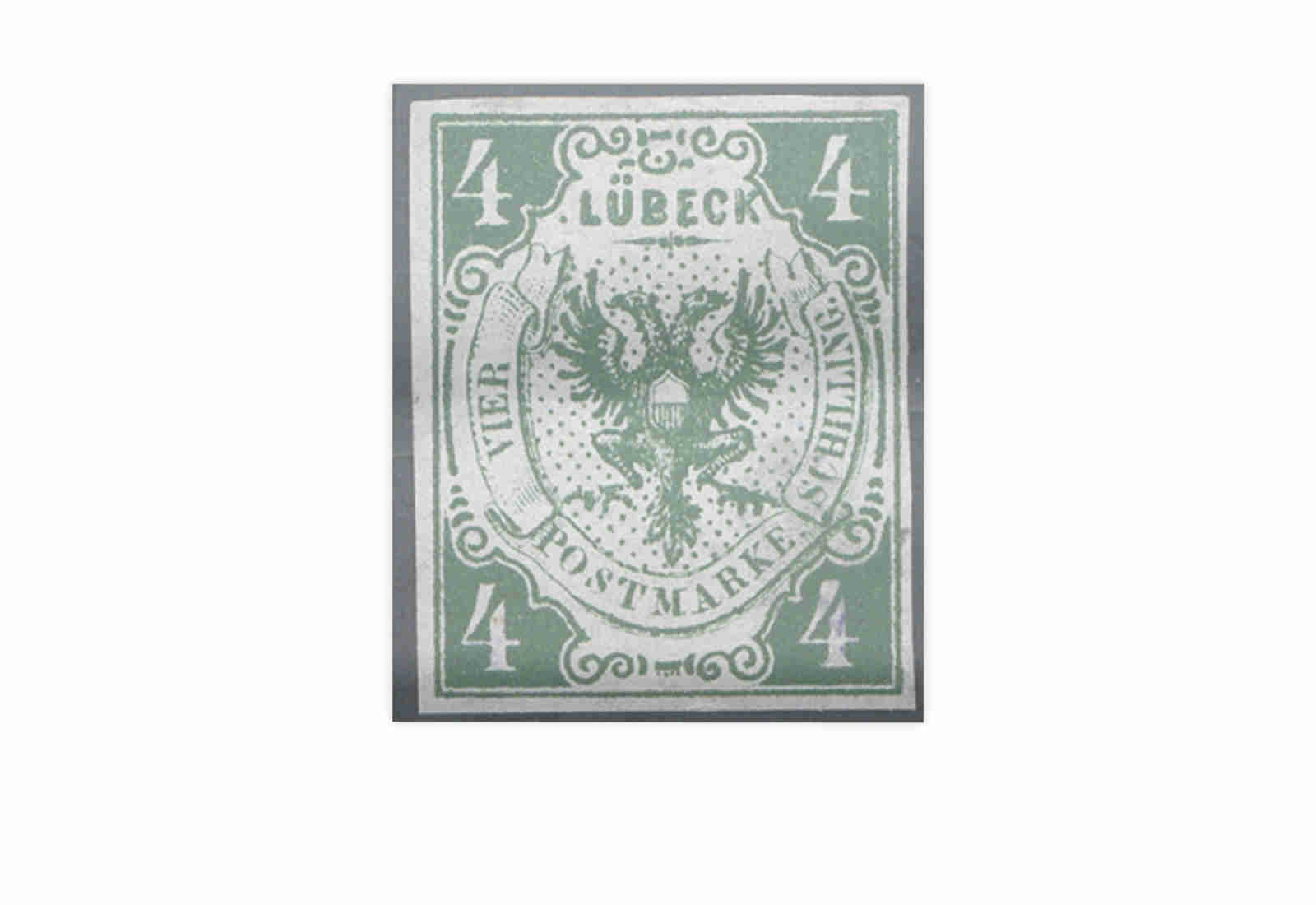 Briefmarke Altdeutschland Lübeck Freimarke 1859 Michel-Nr. 5 ungebraucht