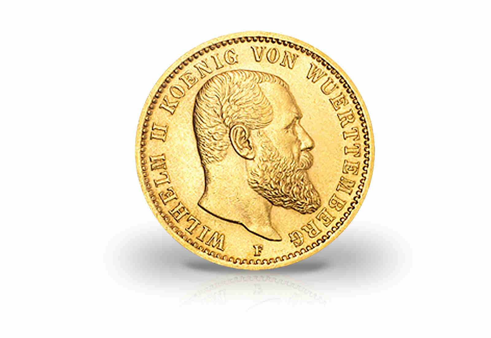 10 Mark Goldmünze 1893-1913 Deutsches Kaiserreich Württemberg König Wilhelm II. Jaeger-Nr. 295