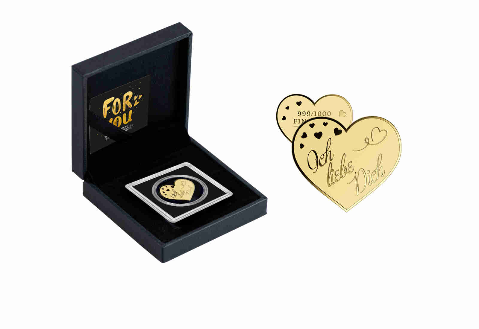 Goldausgabe Motiv "Ich liebe Dich" 999/1000 Gold