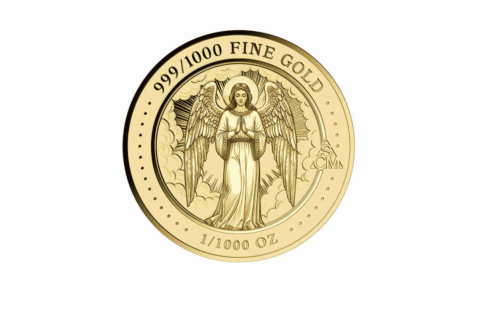 Goldcard Motiv "Schutzengel" mit 999/1000 Goldausgabe