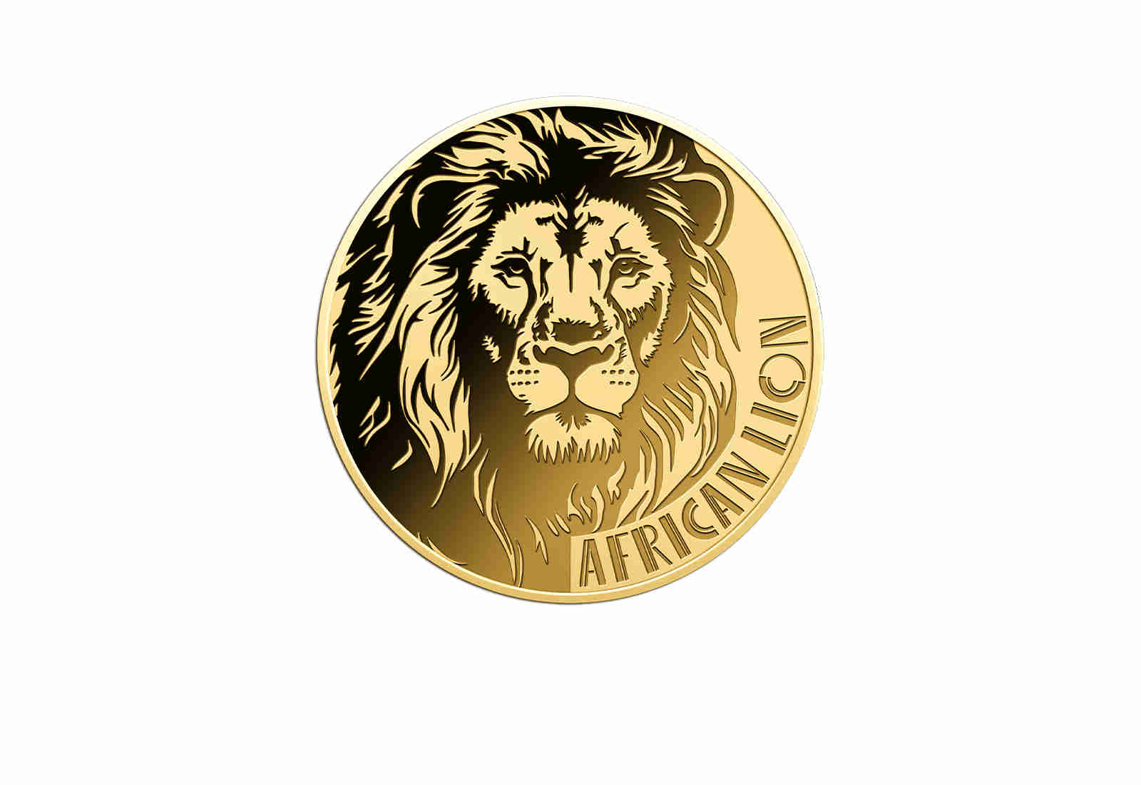 Goldmünze Motiv African Lion Coincard Feinheit 999/1000 Gold Geschenk