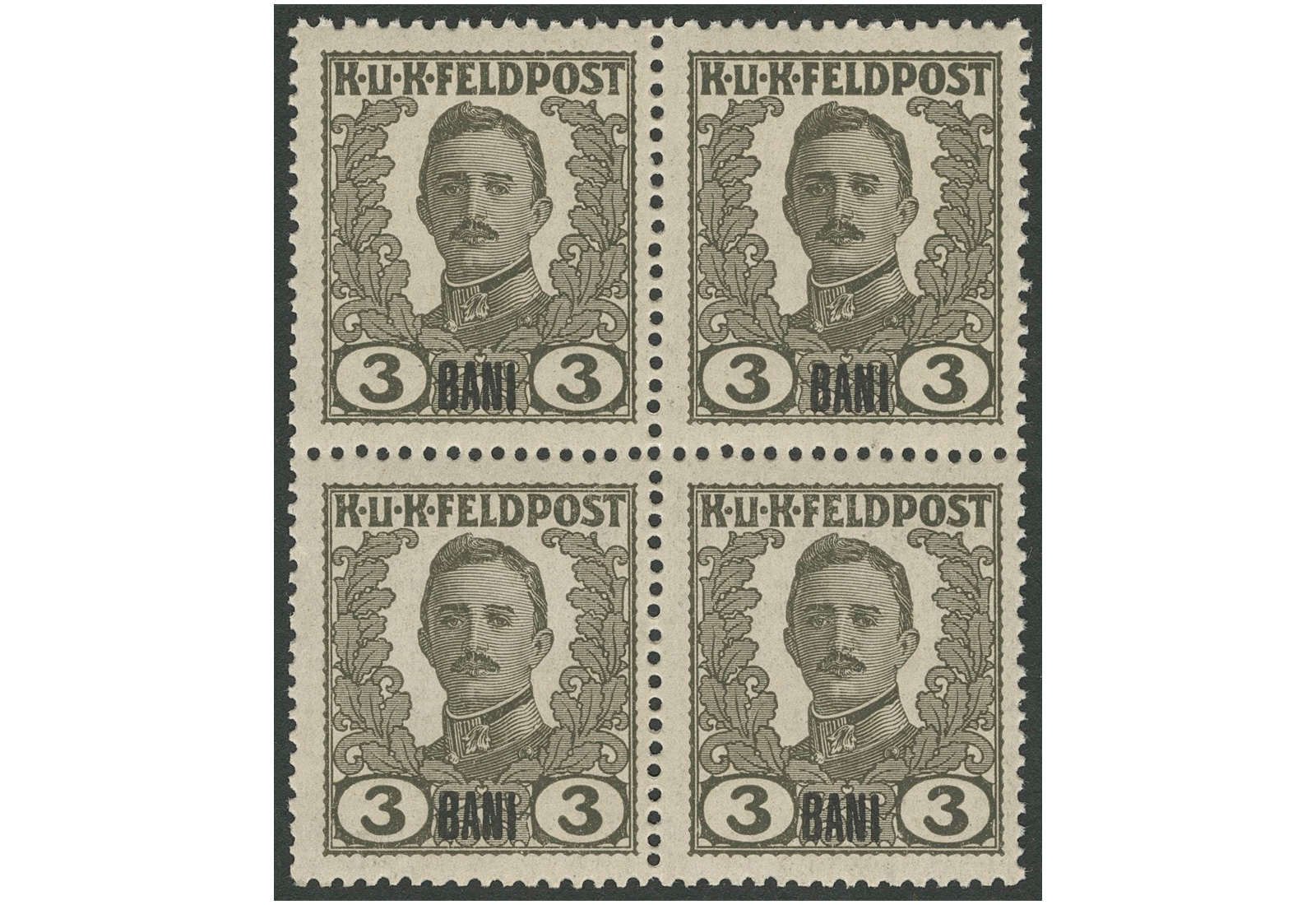 Ausgabe für Rumänien III ** VB Österr.-ungar.Feldpost 3 Bani