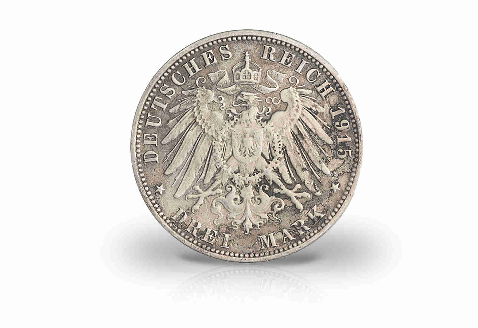 3 Mark 1908-1913 Deutsches Kaiserreich Bayern König Otto Jaeger-Nr. 47