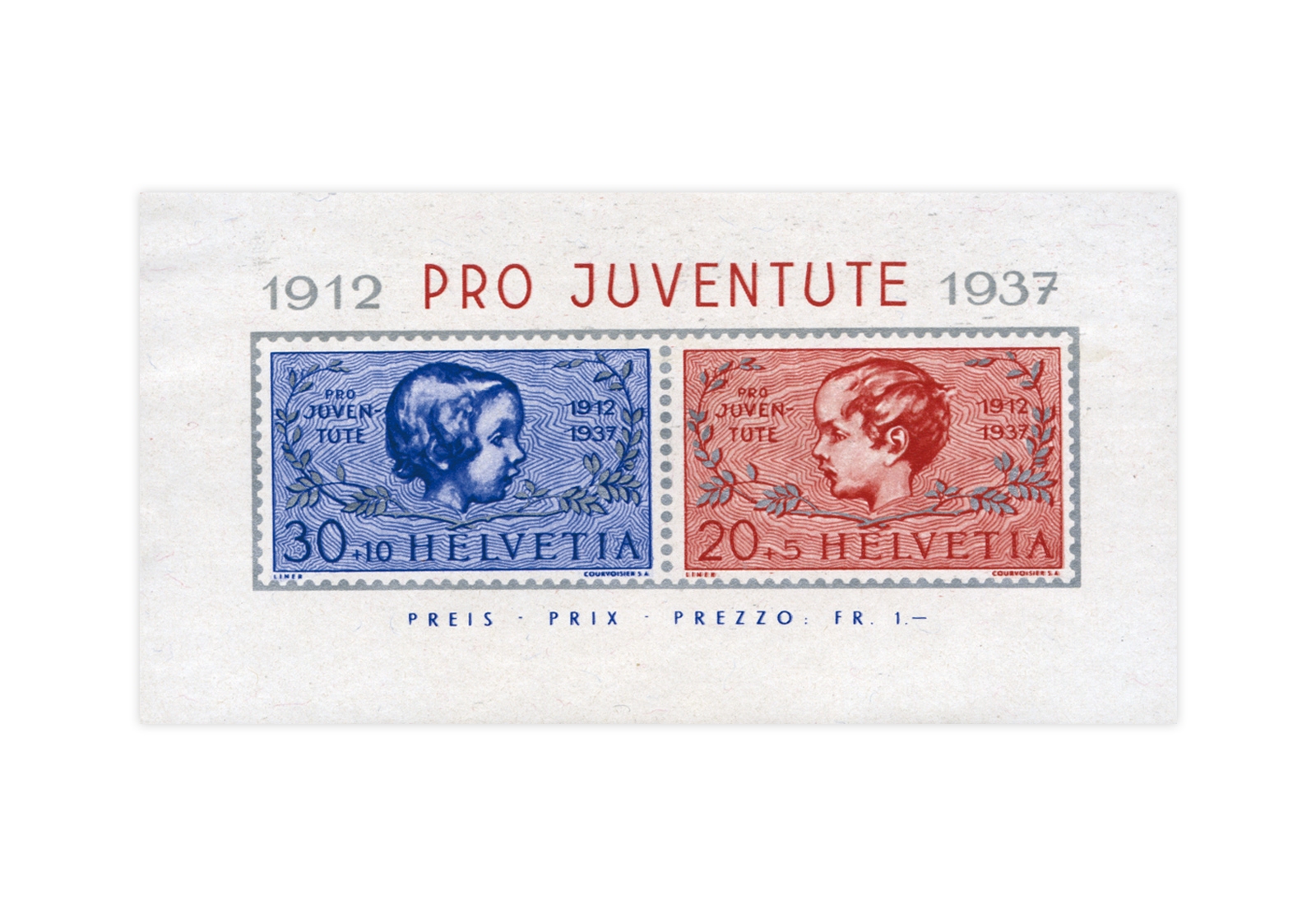 Schweiz Block 3 postfrisch Pro Juventute 1937
