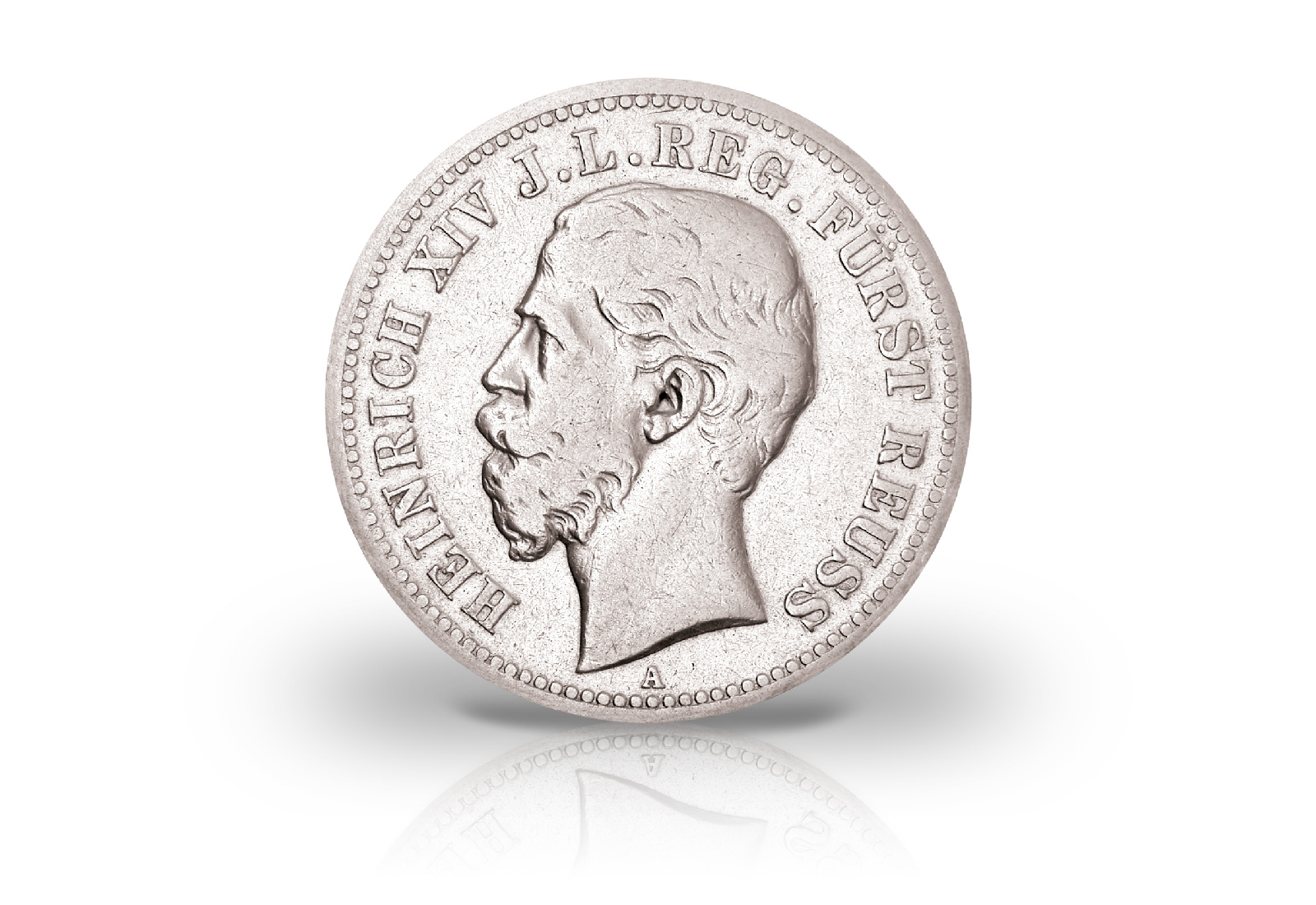 2 Mark 1884 Deutsches Kaiserreich Reuss Fürst Heinrich XIV. Jaeger-Nr. 120