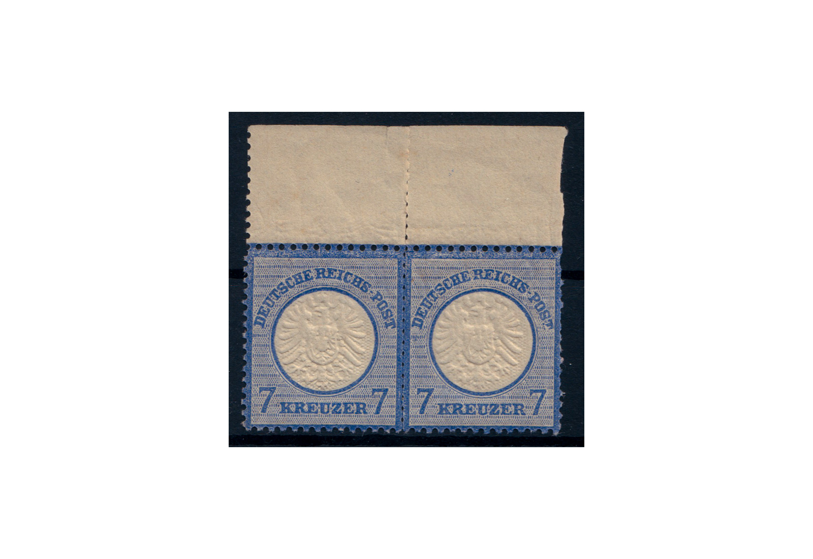 Deutsches Reich Freimarken 1872: Brustschild Michel Nr. 26 III postfrisch Paar mit Plattenfehler
