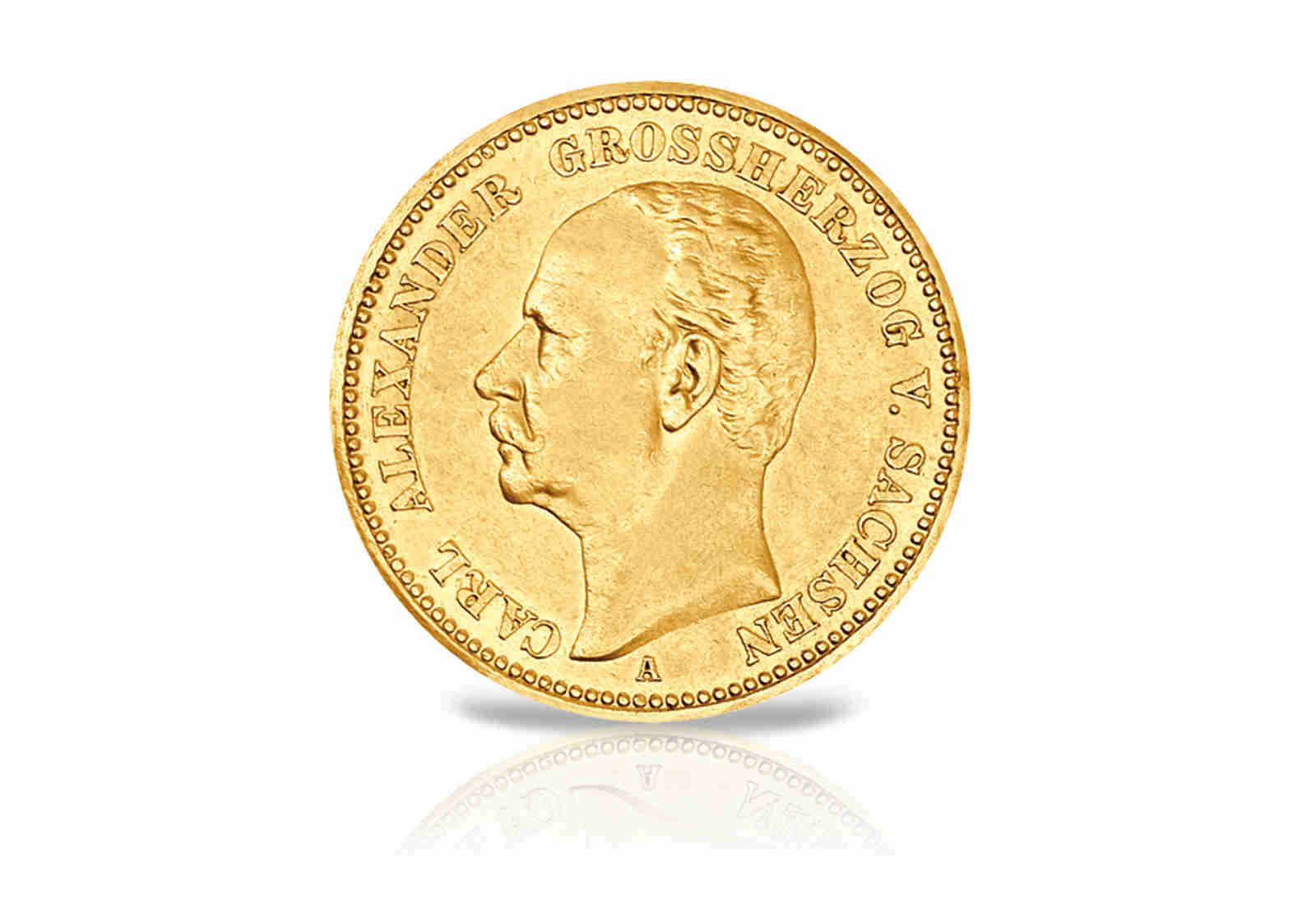 20 Mark Goldmünze 1892-1896 Großherzog Carl Alexander Jaeger -Nr. 282
