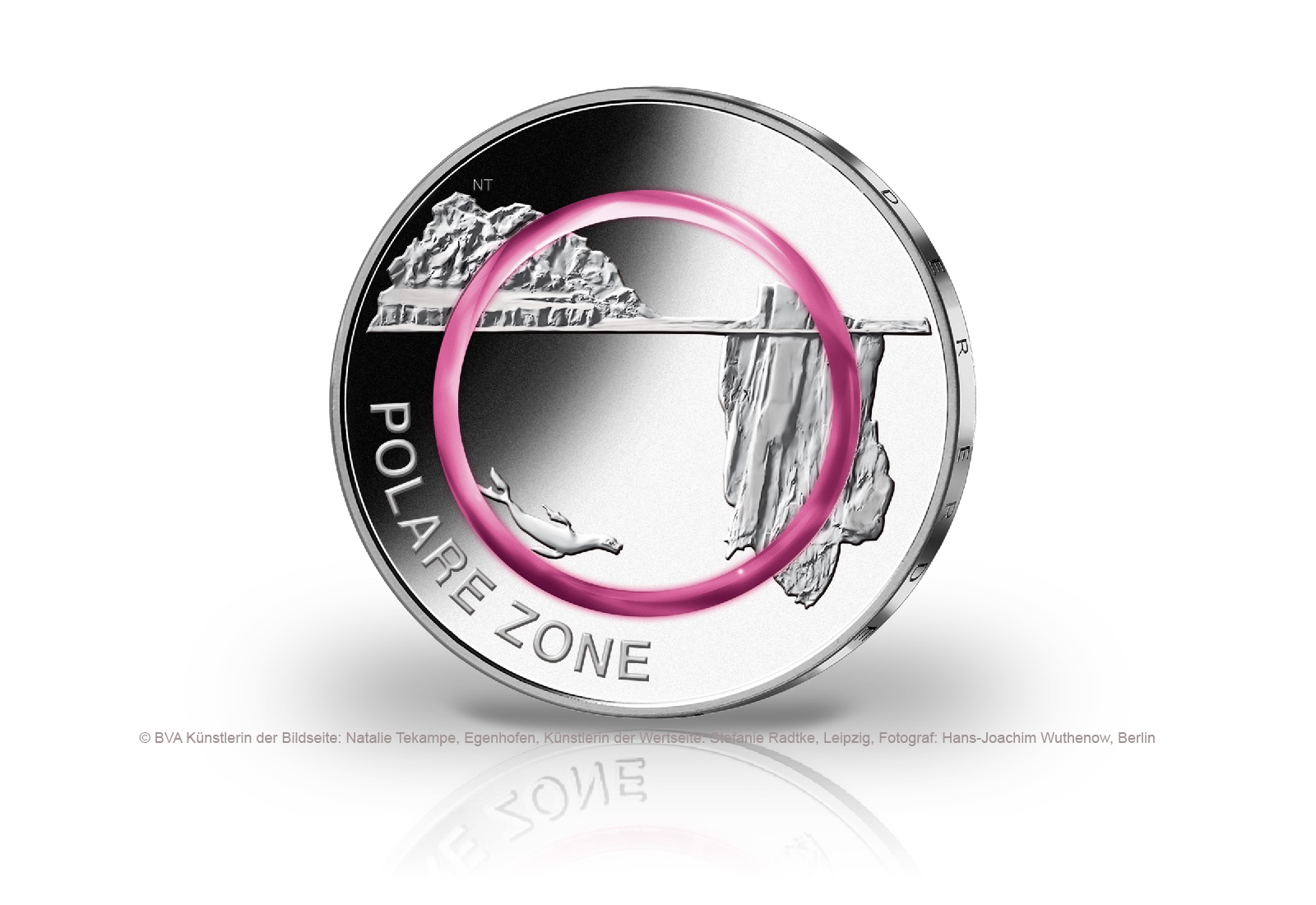  5 Euro 2021 Deutschland Polare Zone mit Polymerring st Prägestätte J