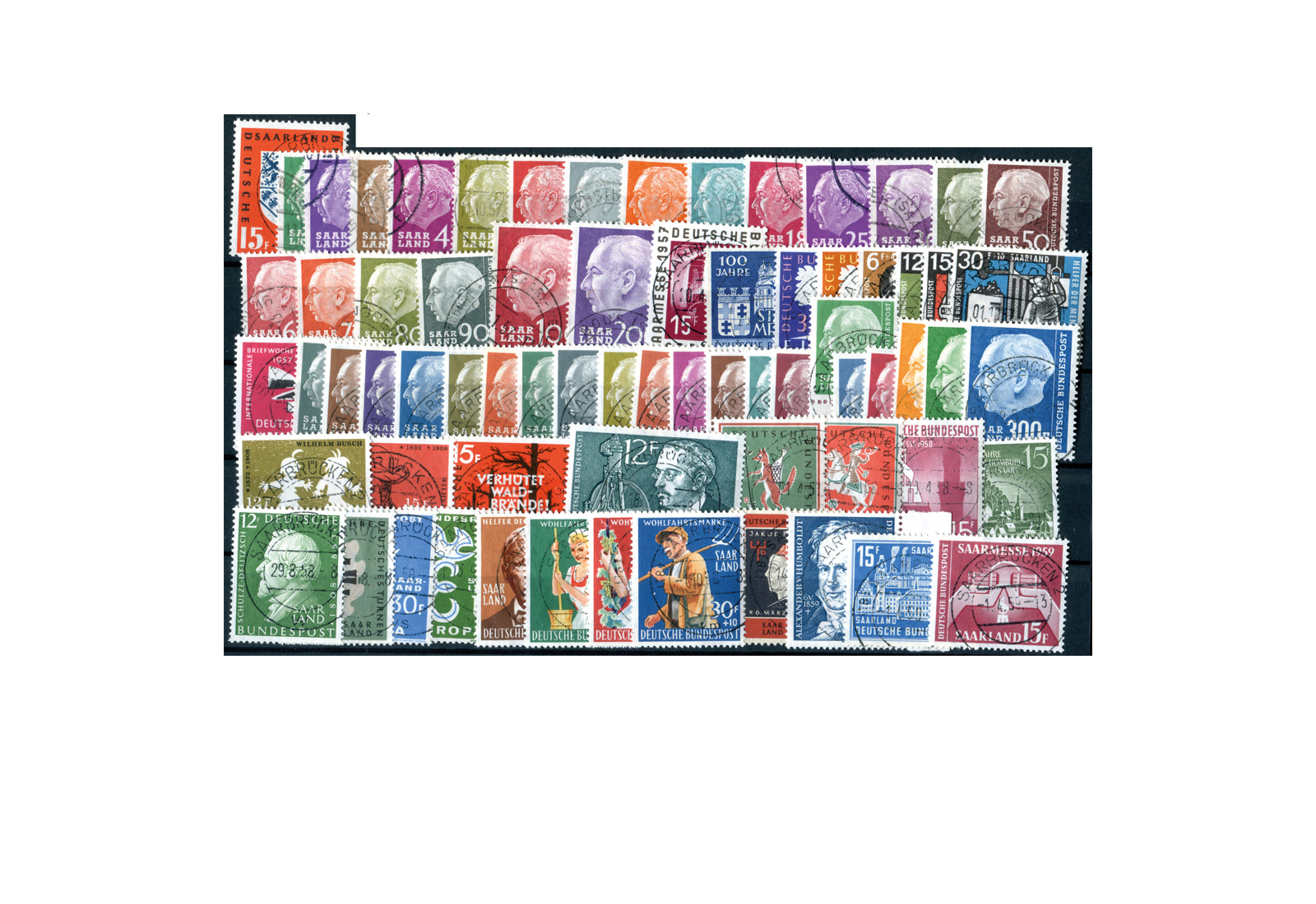 Saar Michel-Nr. 379/448 gestempelt OPD Saarbrücken