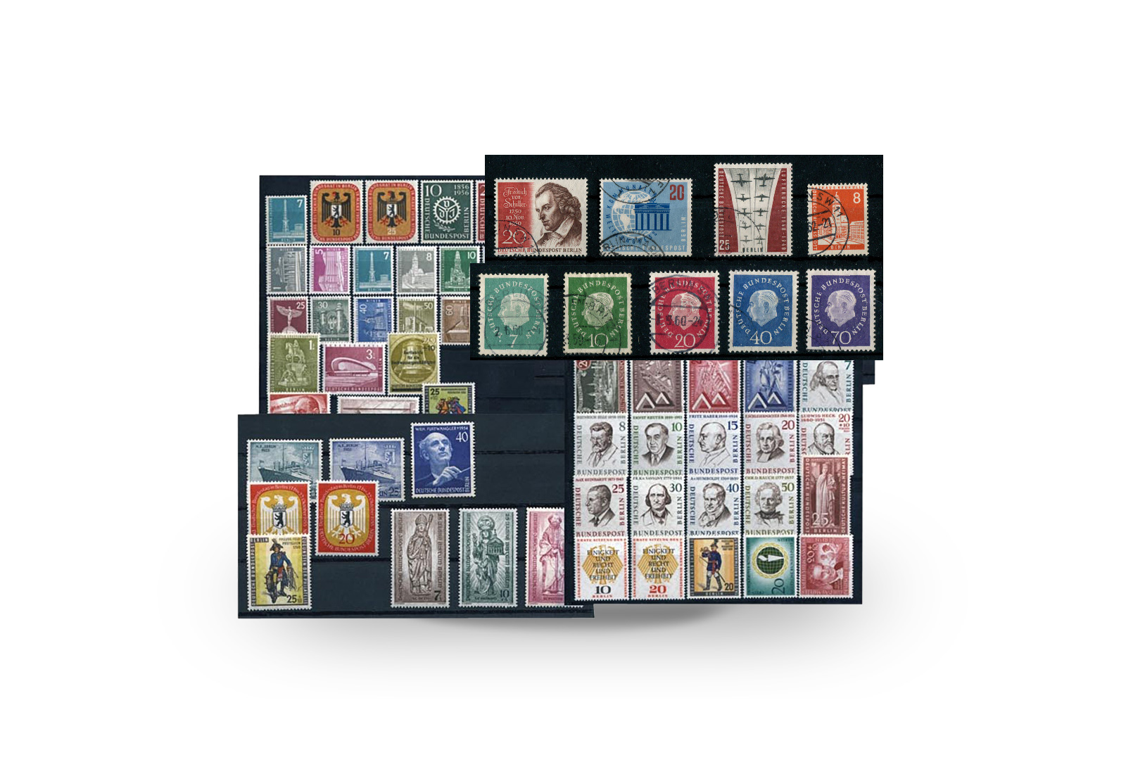 Berlin Jahrgänge 1955 bis 1959 gestempelt Michel Nr. 126/190 Komplett-Paket