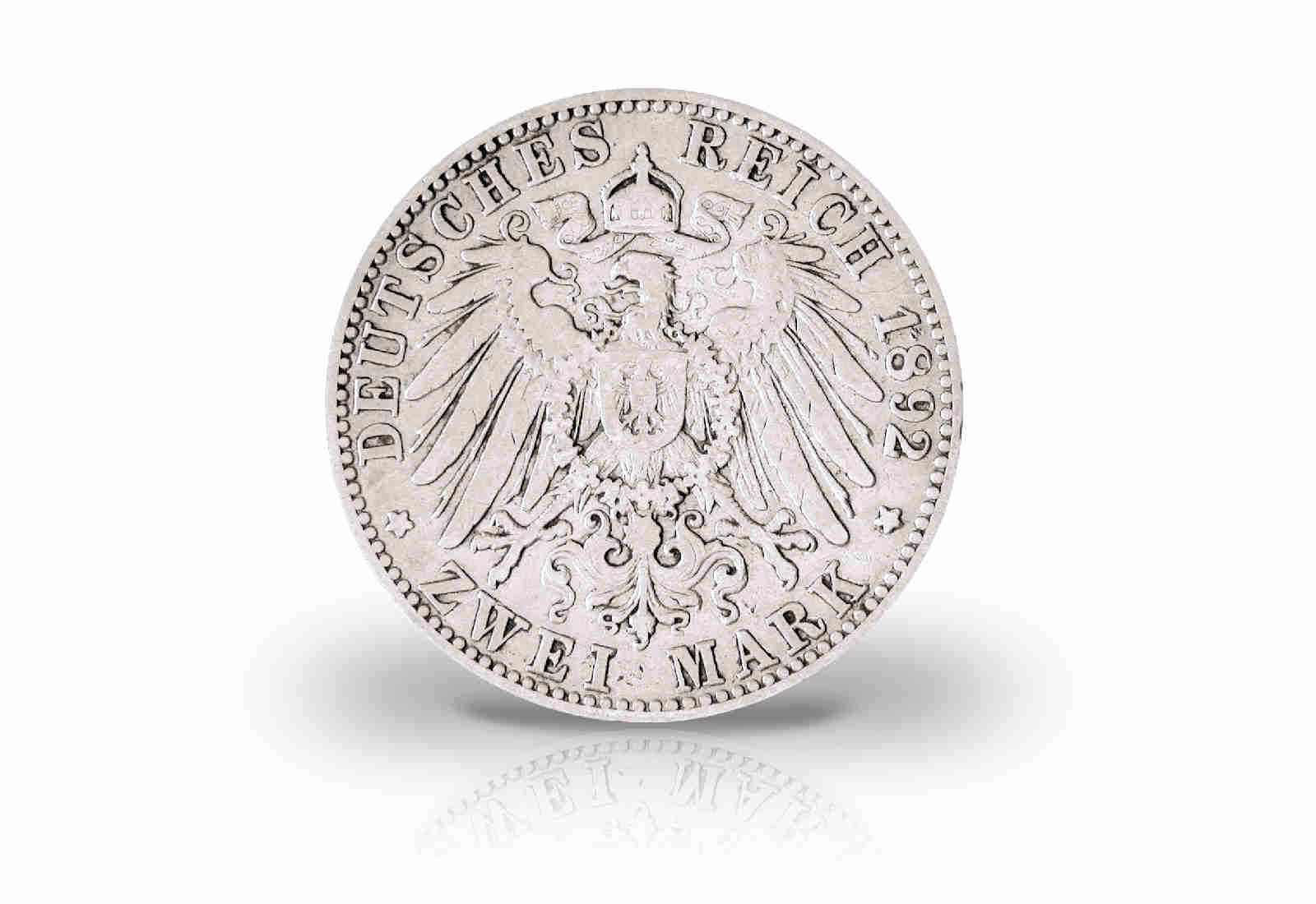 Großherzogtum Baden 2 Mark 1892-1902 ss/vz Friedrich I. J.28