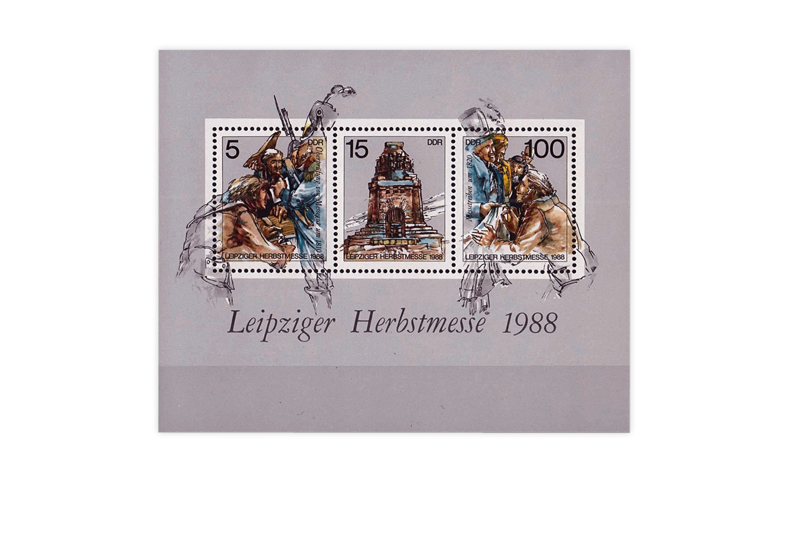 Briefmarken DDR Leipziger Herbstmesse 1988 Block 95 gestempelt