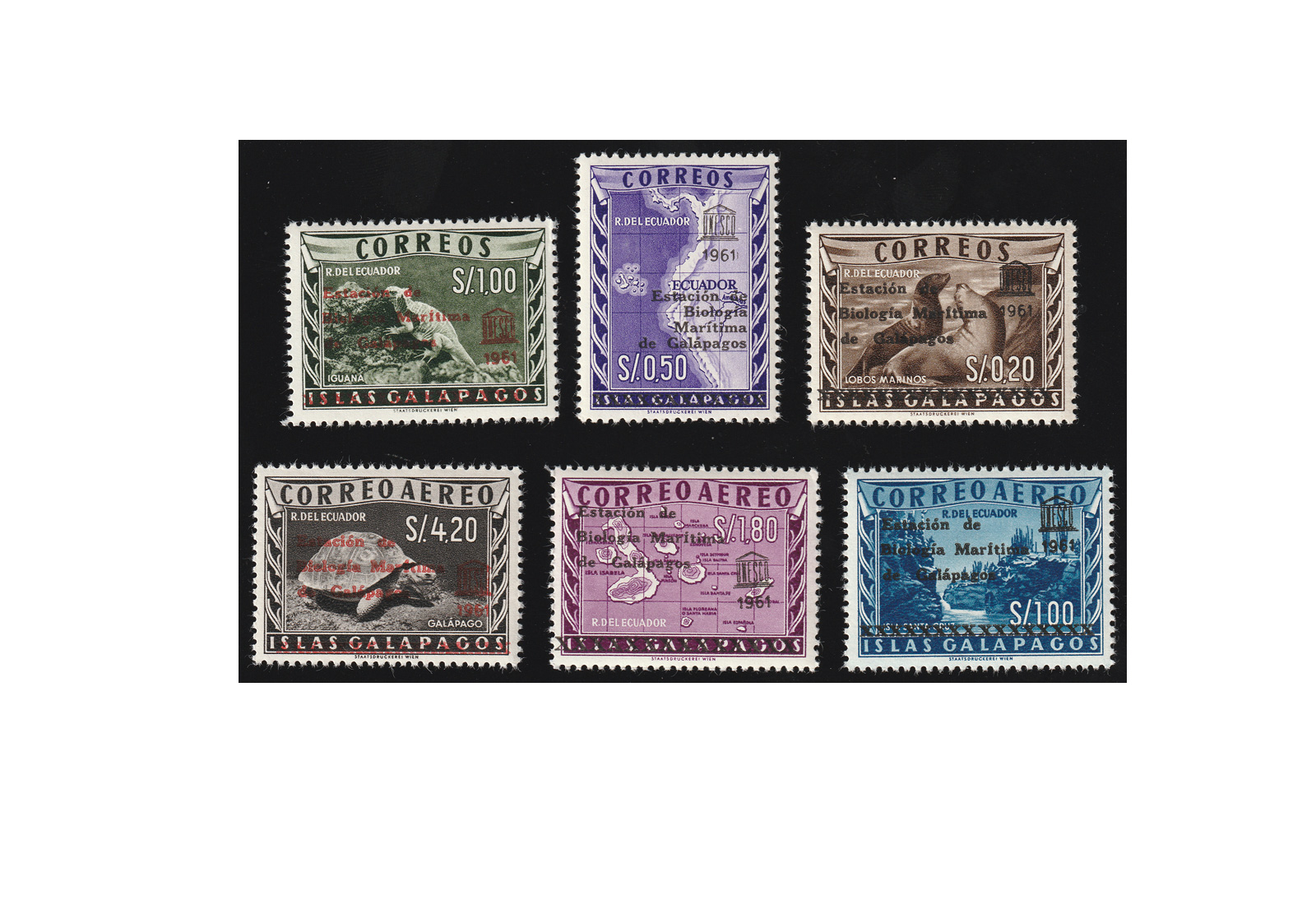 Briefmarken Equador Mi: 1075-1080 ** 15 Jahre UNESCO