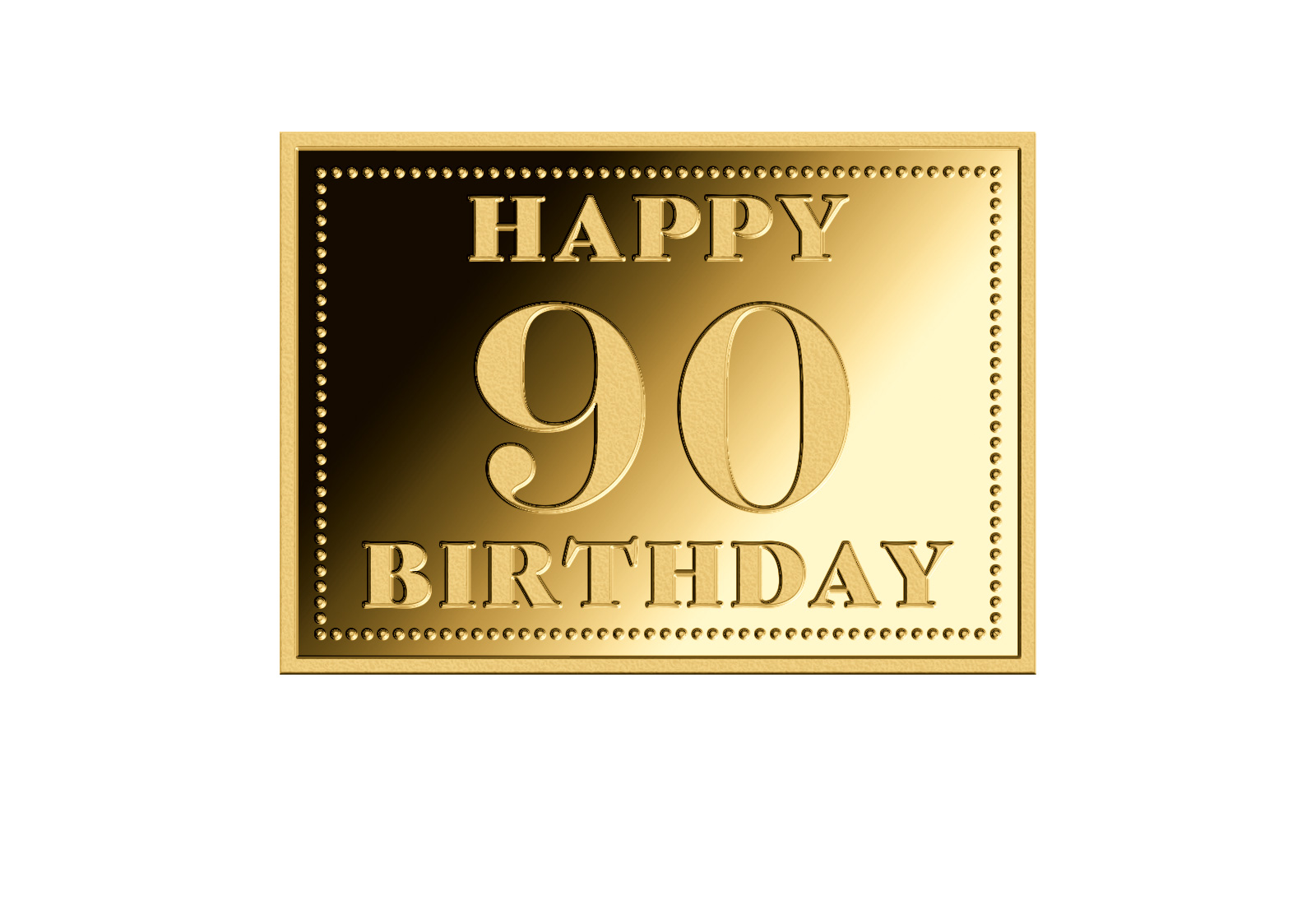 Goldmünze Motiv "Happy 90 Birthday" 999/1000 Gold im Geschenketui