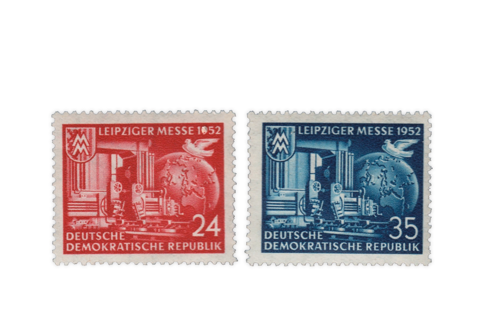 Briefmarke DDR Leipziger Herbstmesse 1952 Michel-Nr. 315-316 postfrisch