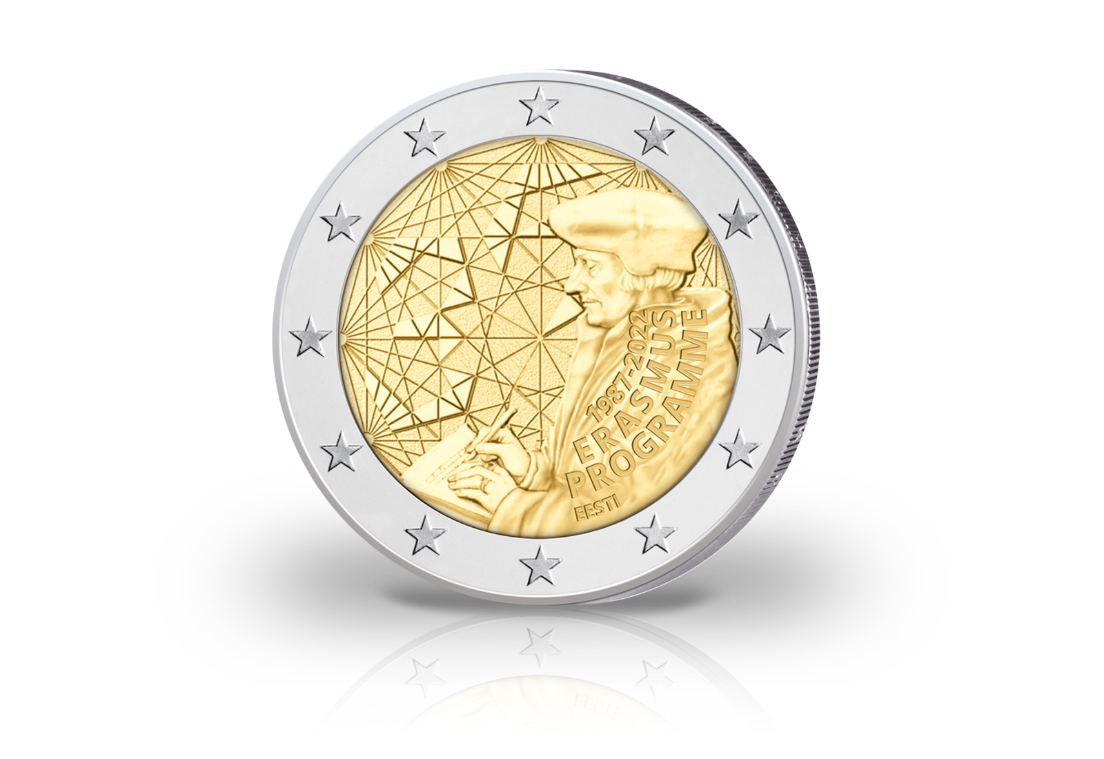 2 Euro 2022 Estland 35-jähriges Bestehen des Erasmus-Programms