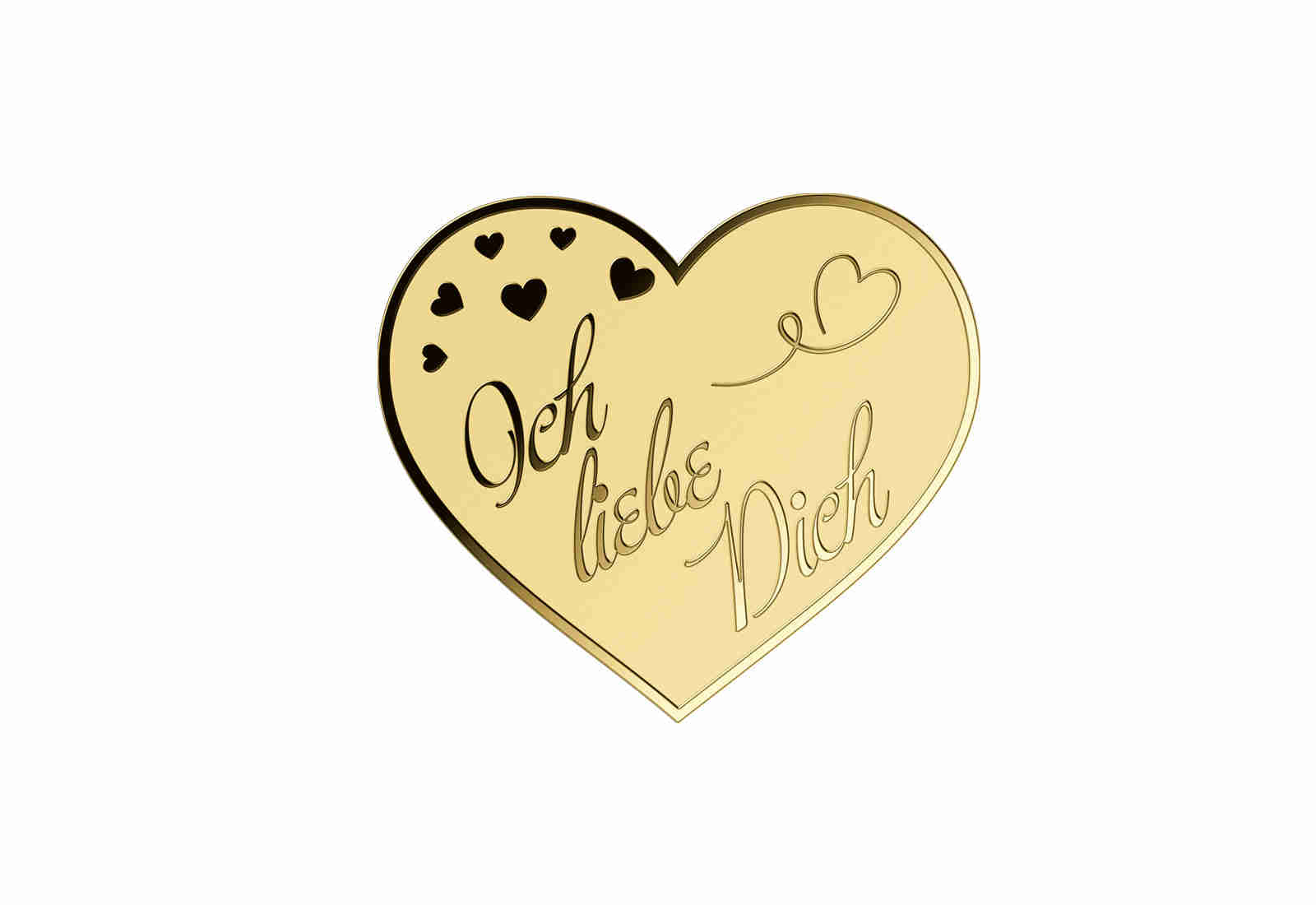 Goldausgabe Motiv "Ich liebe Dich" 999/1000 Gold