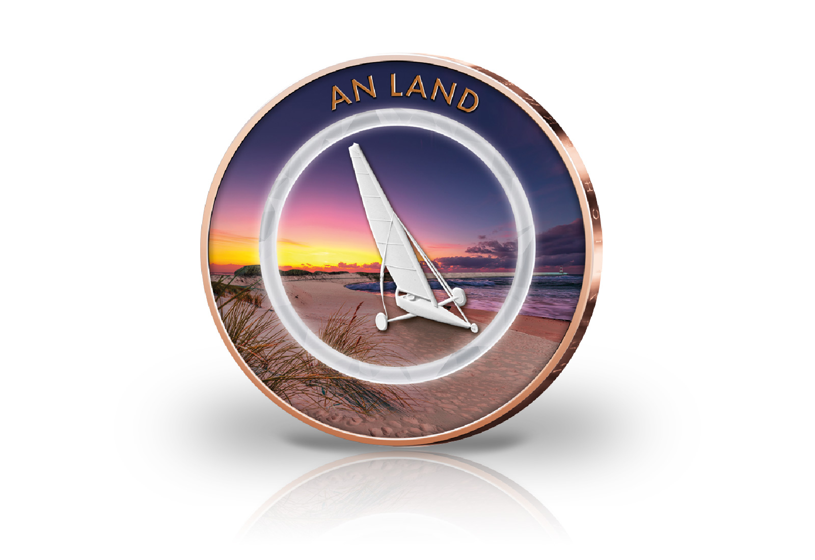 10 Euro 2020 Deutschland An Land Abendsonne mit Farbmotiv