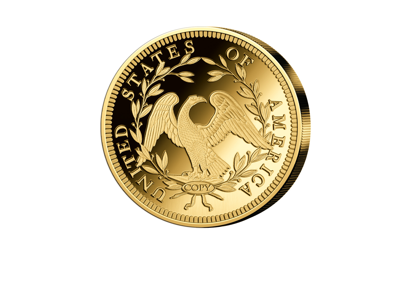 Gigantenprägung Wertvollste Münzen der Welt Flowing Hair Dollar vergoldet