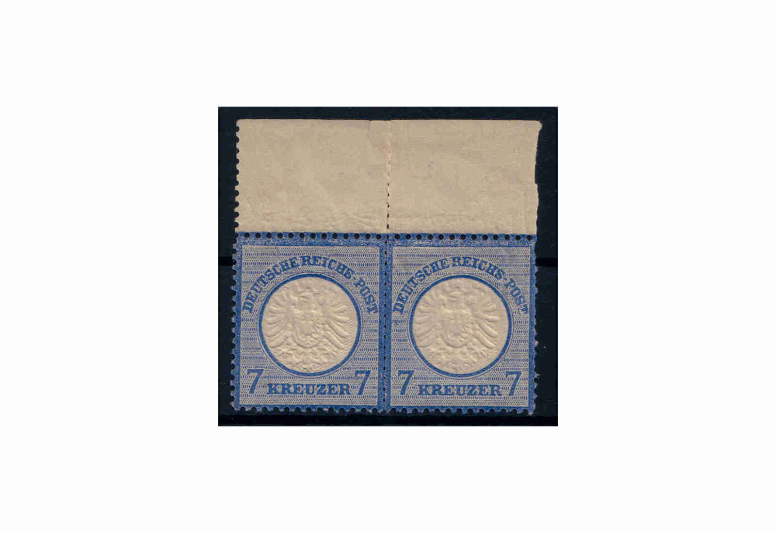 Deutsches Reich Freimarken 1872: Brustschild Michel Nr. 26 III postfrisch Paar mit Plattenfehler
