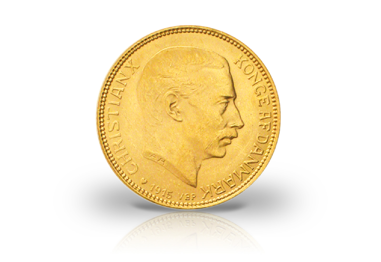 20 Kronen Goldmünze 1913-1917 Dänemark Christian X.