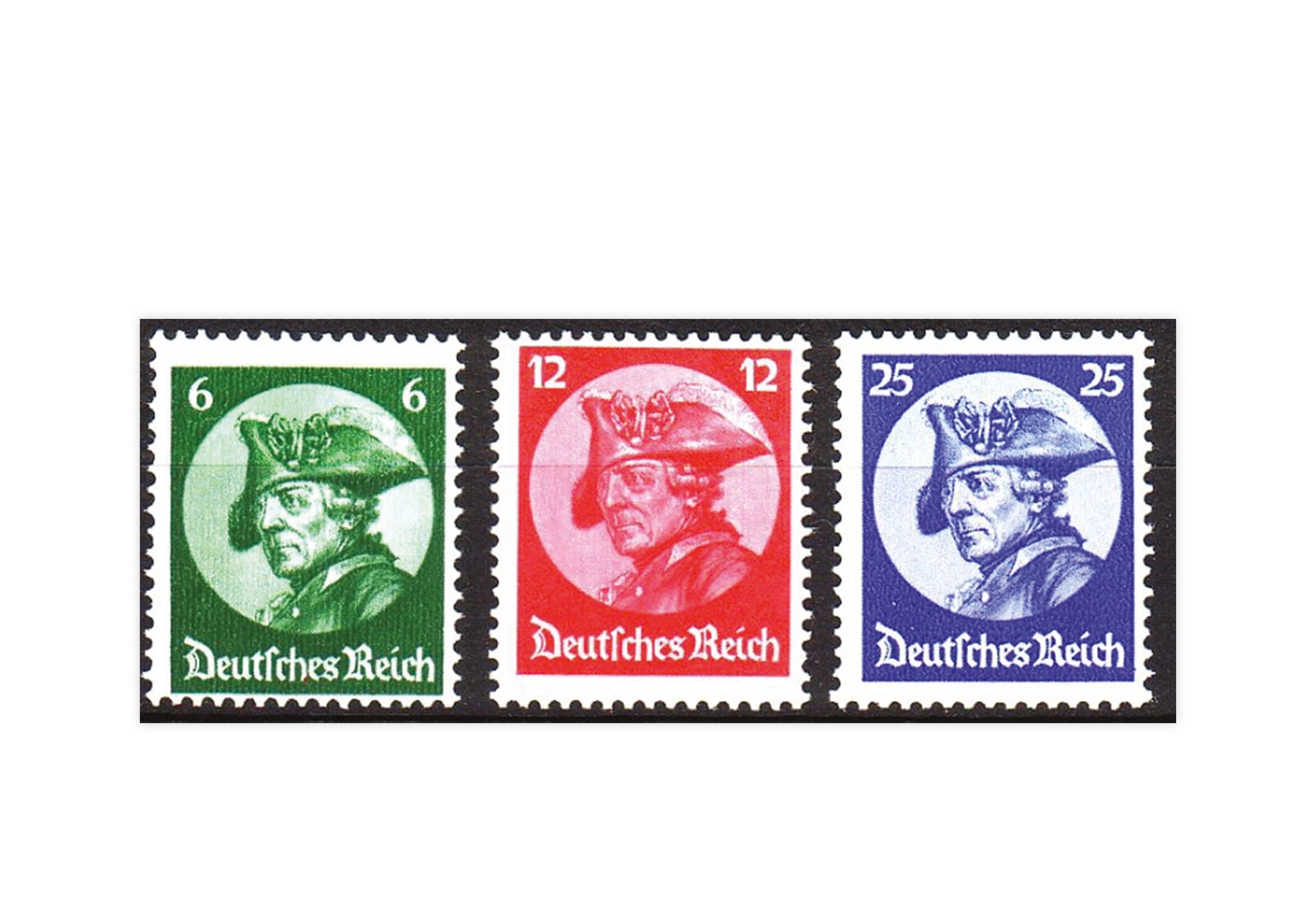 DR Mi.Nr. 479/481 mit Falz Fredericus