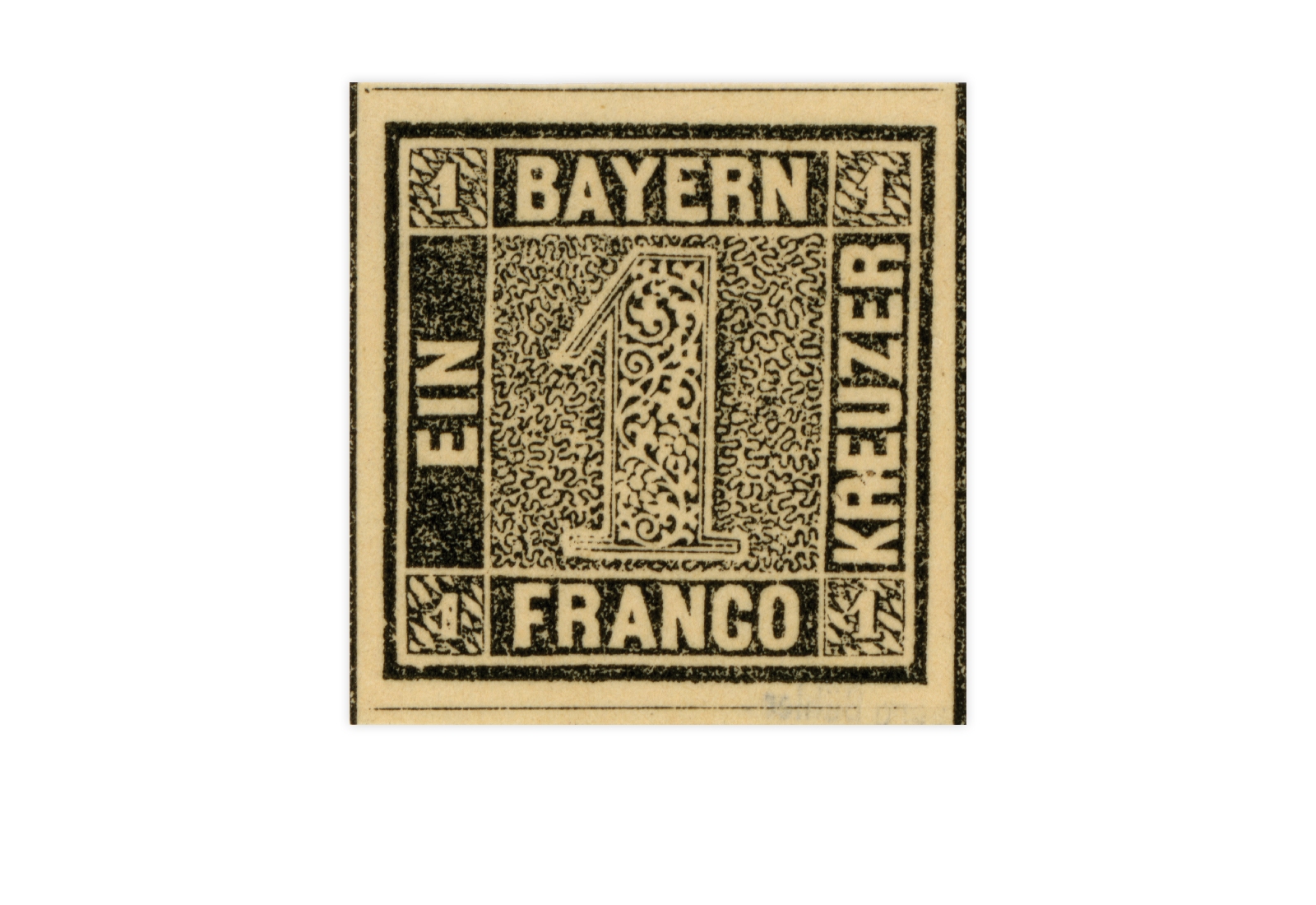 Faksimile Bayern Schwarzer Einser