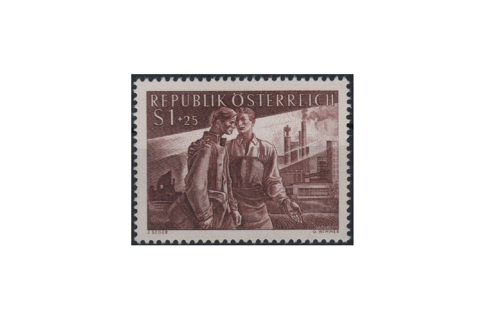 Briefmarke Österreich 1955 Heimkehrer Michel Nr. 1019 postfrisch