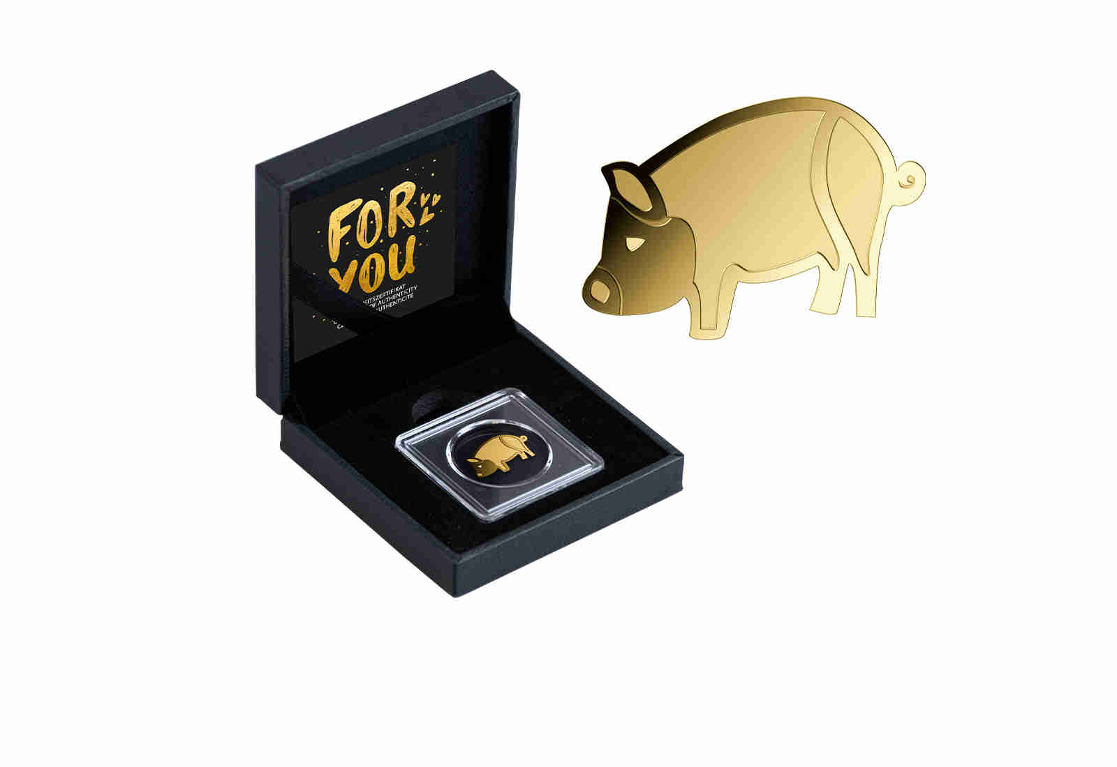 Goldausgabe Motiv Glücksschwein 999/1000 Gold