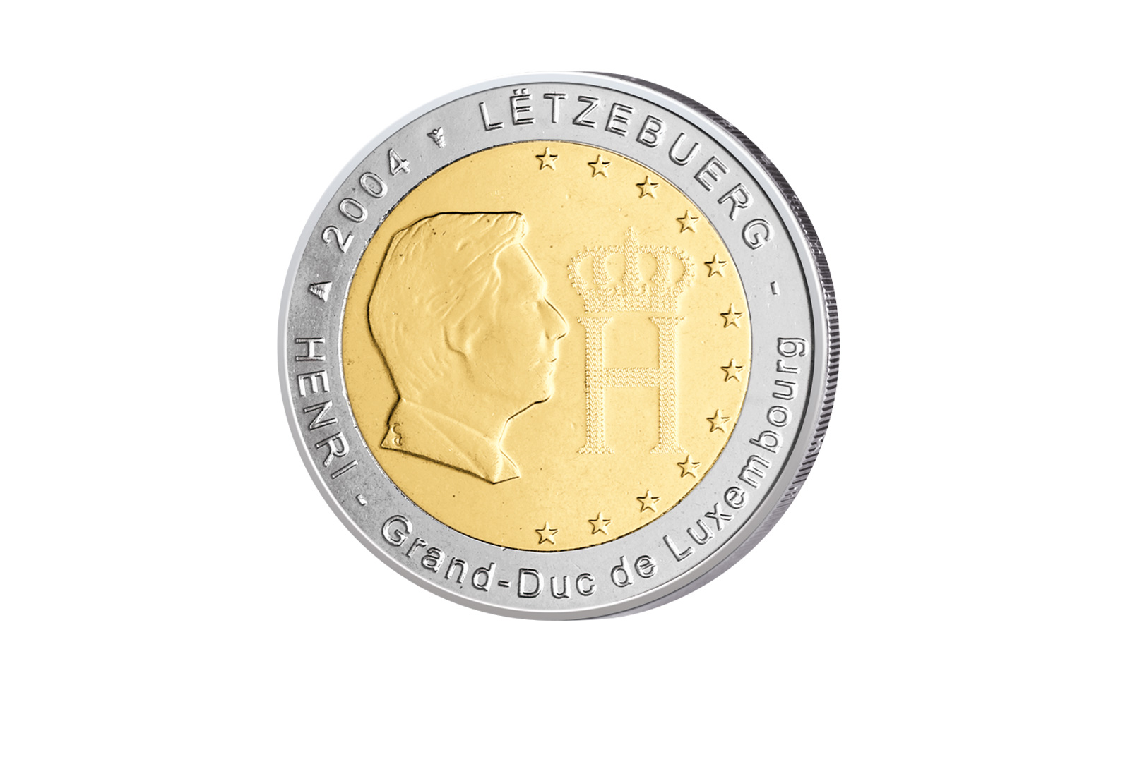 2 Euro 2004 Luxemburg Monogramm Großherzog Henri