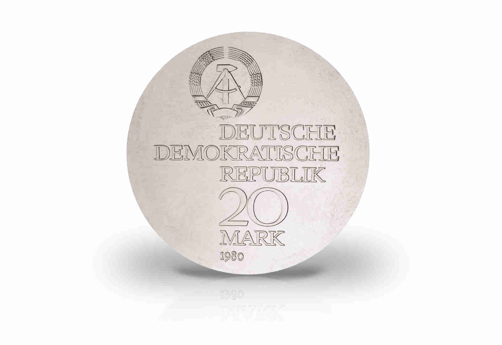 20 Mark Gedenkmünze 1980 DDR Ernst Abbe Jaeger-Nr. 1575