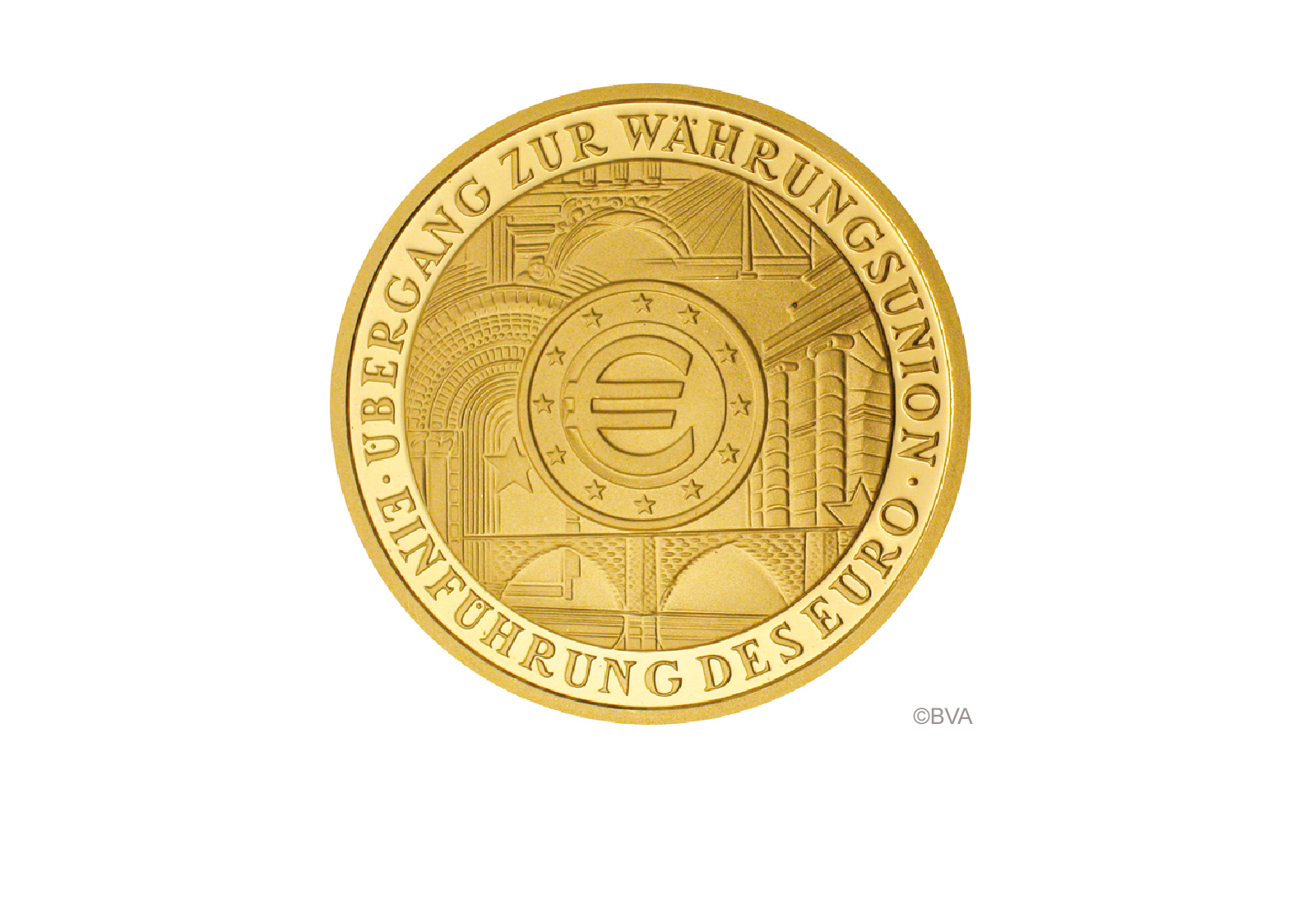 100 Euro Goldmünze 2002 Deutschland Einführung des Euro Prägestätte unserer Wahl