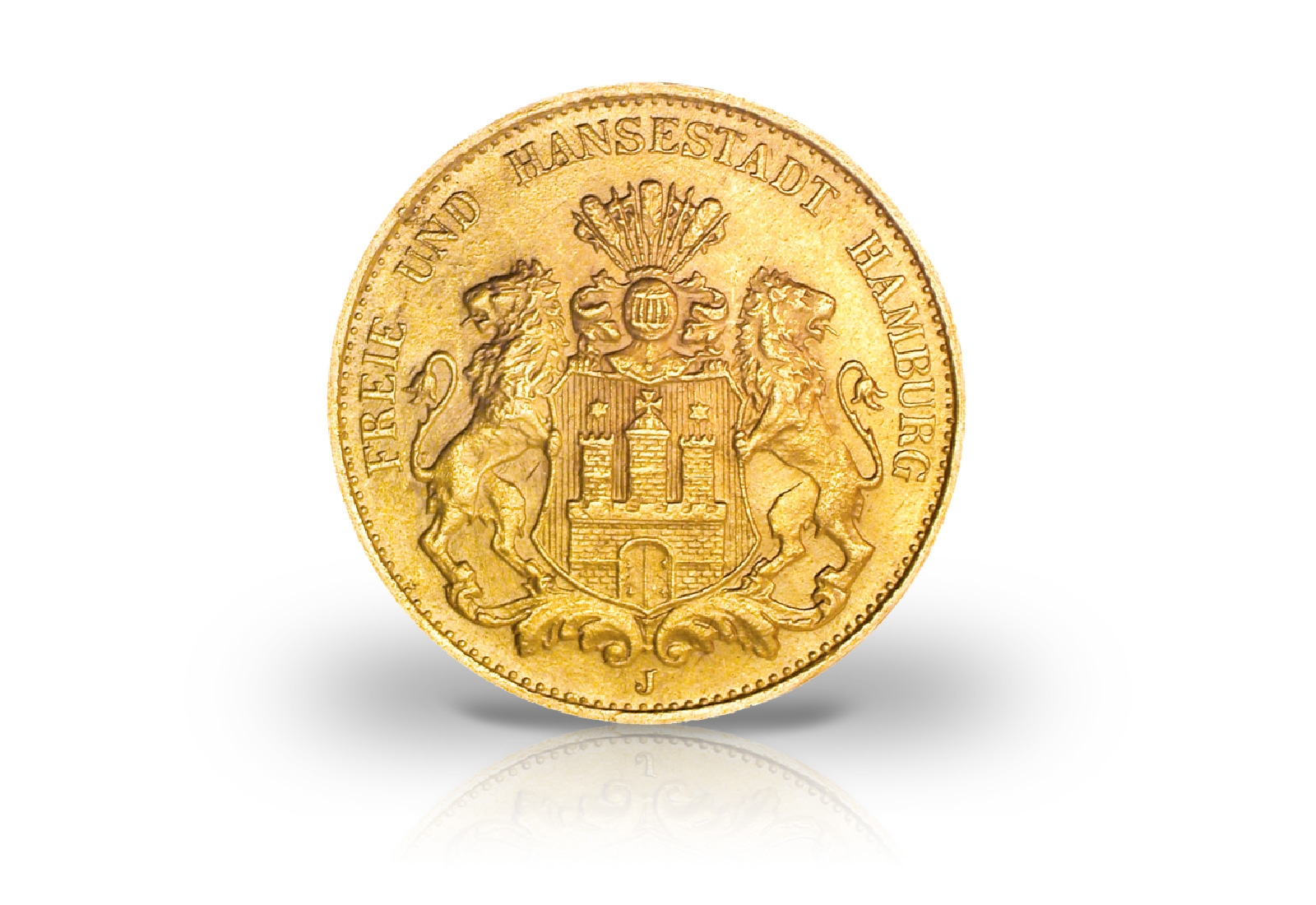 20 Mark Goldmünze 1893-1913 Kaiserreich Hamburger Wappen großer Adler Jaeger-Nr. 212