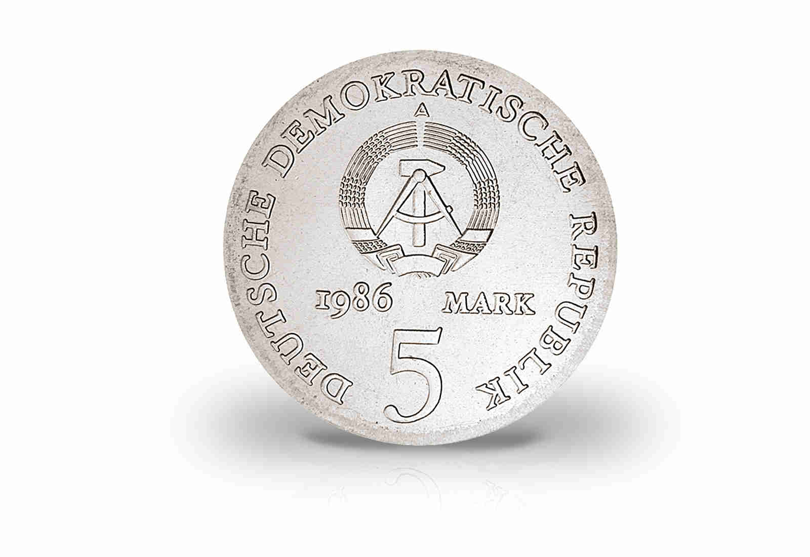 5 Mark Gedenkmünze 1986 DDR Heinrich von Kleist Jaeger-Nr. 1611