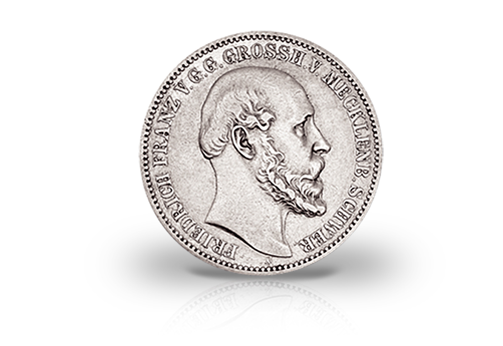 2 Mark 1876 Deutsches Kaiserreich Mecklenburg-Schwerin Friedrich Franz II. Jaeger-Nr. 84