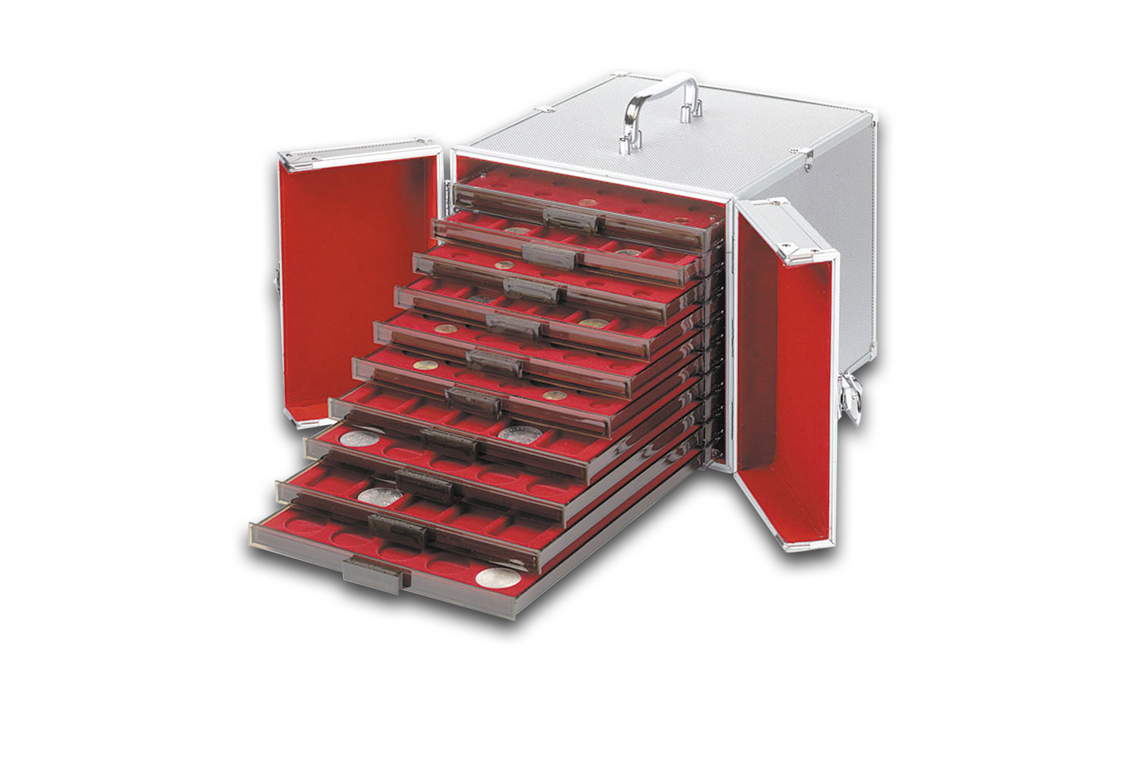 Münzkoffer für 10 Münzboxen