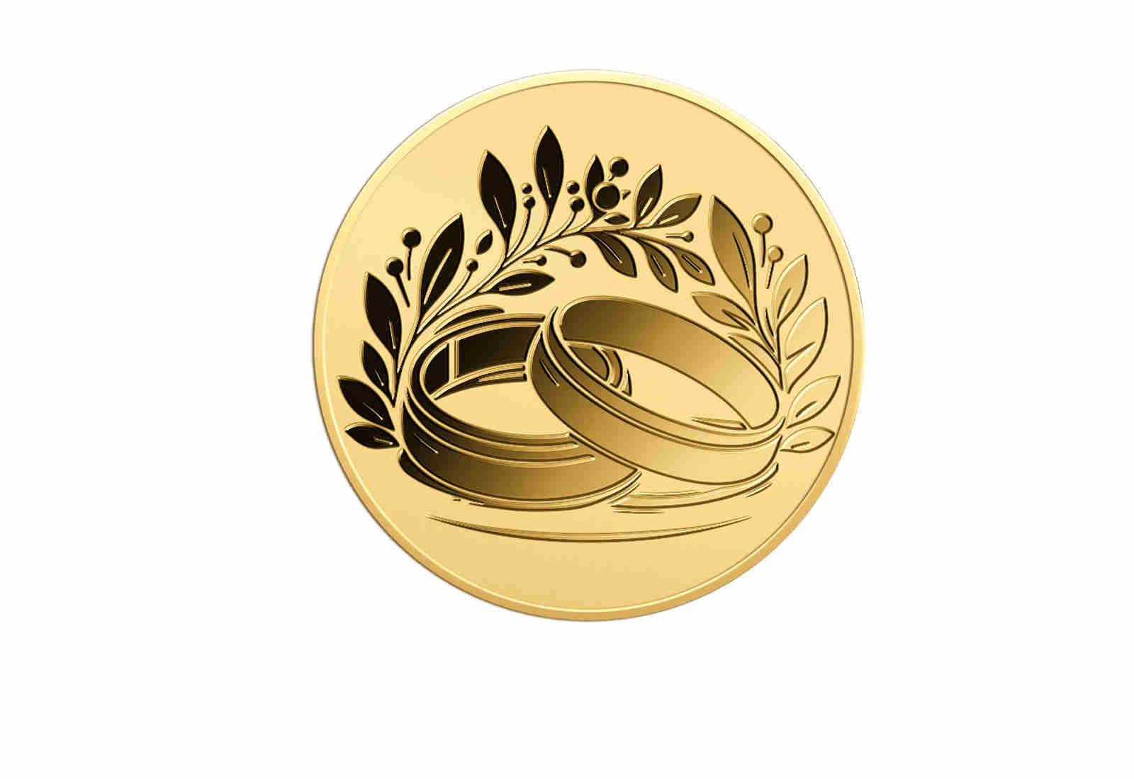 Goldcard Motiv Two Hearts (Hochzeit) 999/1000 Gold