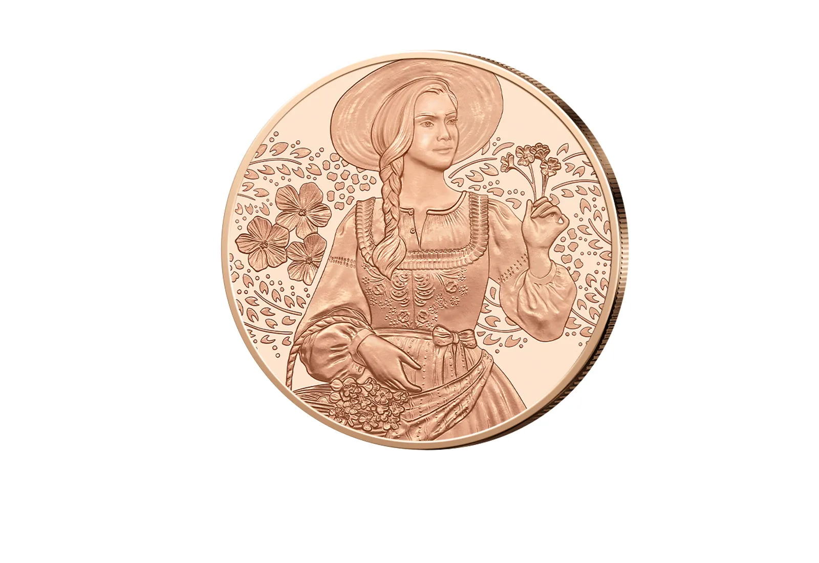 10 Euro Kupfermünze 2025 Österreich Aufdirndln - Leinen