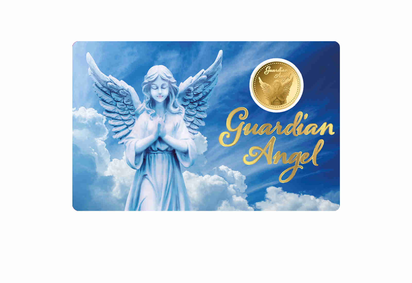 Goldcard Motiv "Schutzengel" mit 999/1000 Goldausgabe