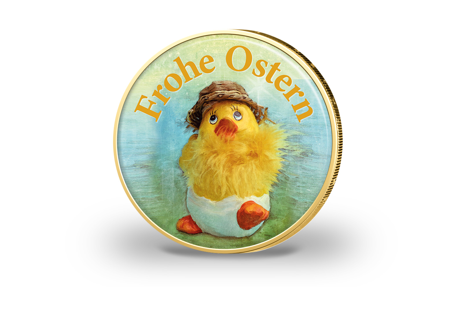 2 Euro vergoldet Ostern 2023 I mit Farbmotiv